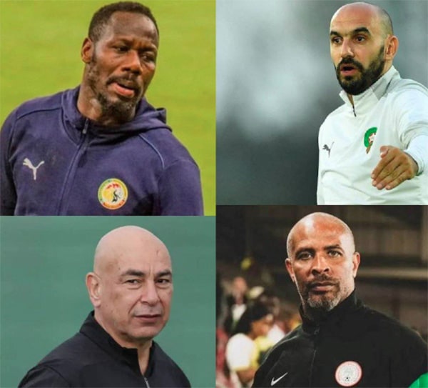 Sur le banc – Pape Thiaw, Walid Regragui, Hossam Hassan et Eric Chelle : Quand les entraîneurs africains prennent le pouvoir